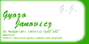 gyozo janovicz business card